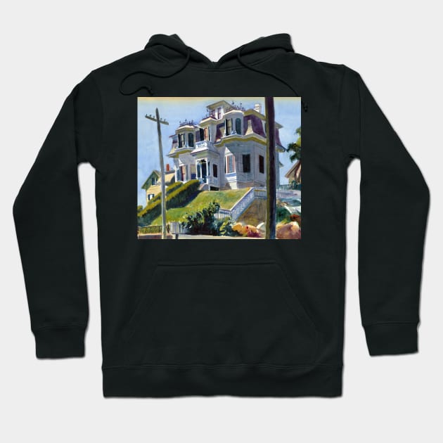 High Resolution Edward Hopper Haskell's House 1924 Hoodie by tiokvadrat